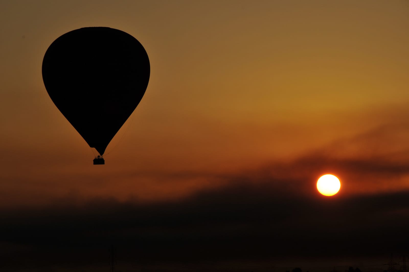 Sunrise balloon over the West Bank