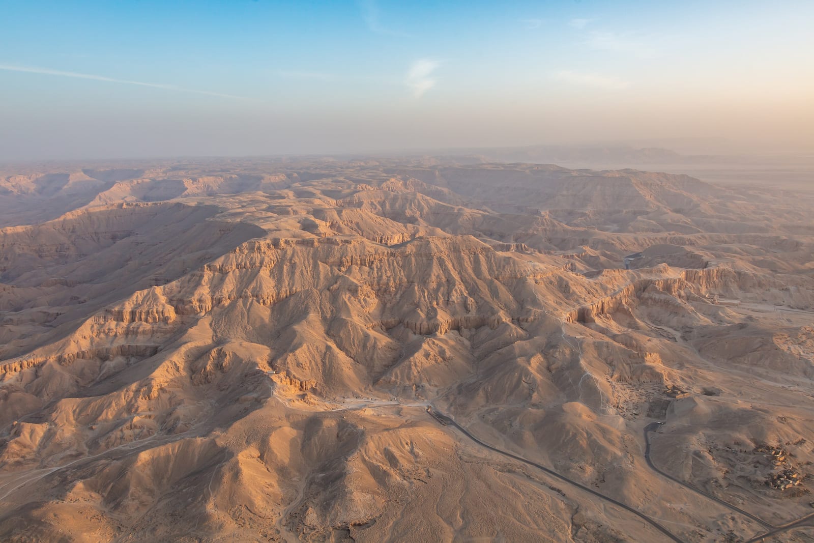 The Theban hills at dawn